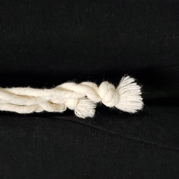 Roxy linen black‎ drawstring pants wide-leg size large long length - Picture 5 of 15